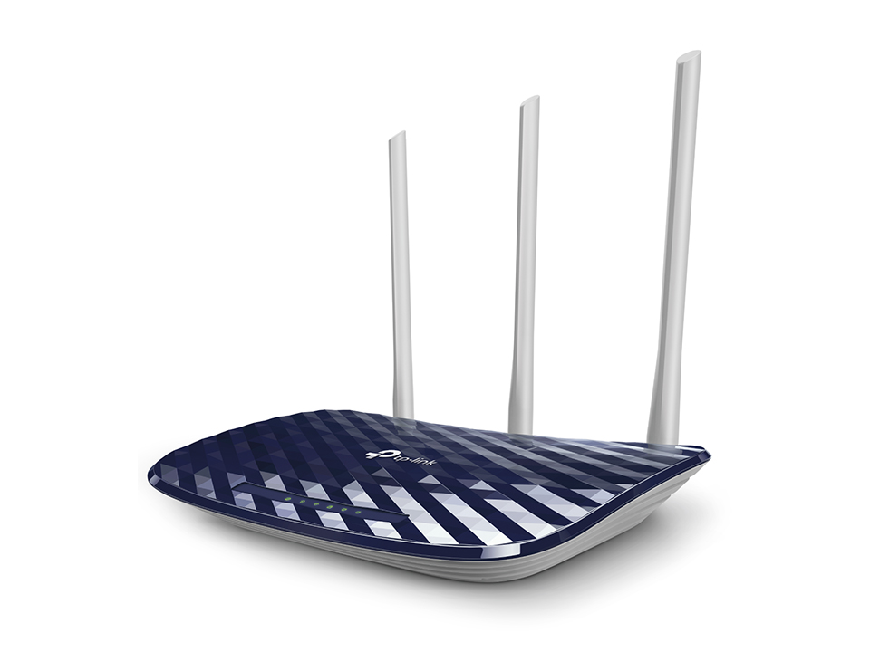 Router TP LINK Archer C20 AC750 Wir DUAL BAND 3 Antenas Wi-Fi 433 Mbps + 300 Mbps