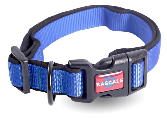COLLAR ACOLCHADO AZUL S