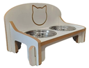 COMEDERO DOBLE MDF GATITO