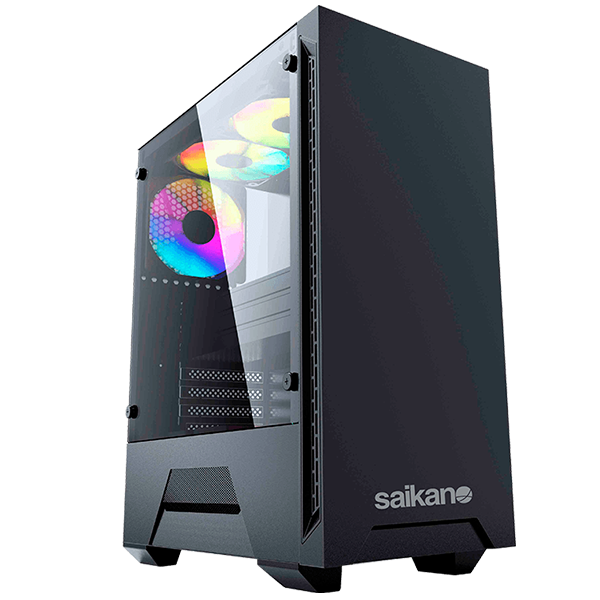 Gabinete SAIKANO TX3 Black 3 Coolers RGB USB3.0